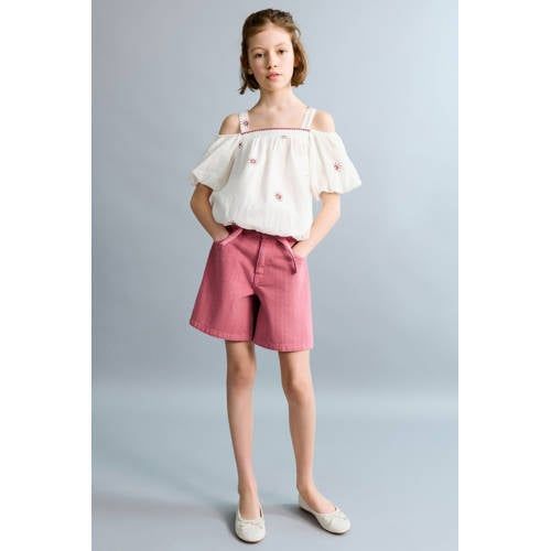 Mango Kids denim short roze