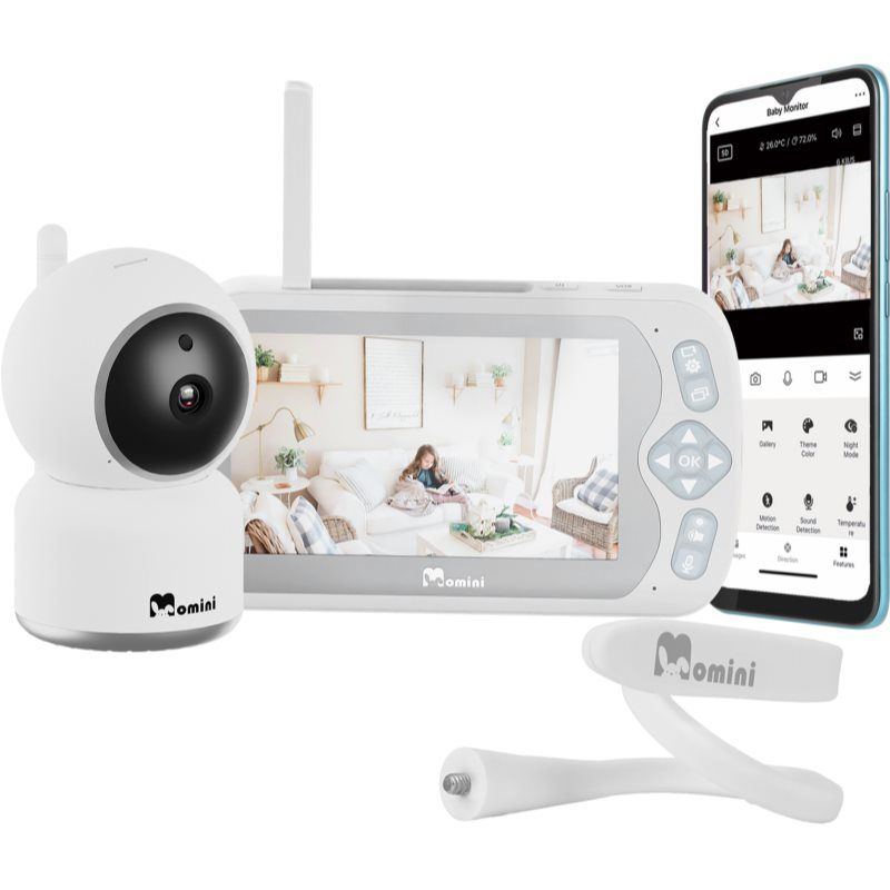Momini BlissEye Babyfoon met 1 FullHD camera (Video & Audio, 300 m)