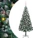 vidaXL Kunstkerstboom Groen 210 cm PVC en Staal en Kunststof