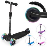 LifeGoods TurboRide Kinderstep - 3 LED Wielen - Zwart