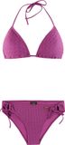 Protest PRTExit - Triangel bikini set Dames - Koordsluiting - Uitneembare vulling - Normale pasvorm - Medium dekking - Oranje