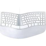 Matias FK313-DE Sculpted Ergonomic Wired Keyboard for Mac Toetsenbord USB QWERTZ, Duits, Mac Zilver/wit Ergonomisch