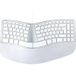 Matias FK313-DE Sculpted Ergonomic Wired Keyboard for Mac Toetsenbord USB QWERTZ, Duits, Mac Zilver/wit Ergonomisch