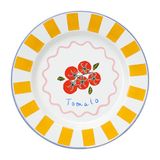 Talking Tables Bon Appetit Handgemaakte emaille dinerbord met tomatenontwerp