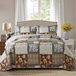 NEWLAKE Katoenen sprei quiltsets, omkeerbare patchwork dekbedset, chique bloemen paisley patroon, kingsize