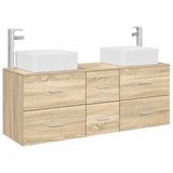vidaXL Badkamerkastenset 3 st Sonoma Eiken 49,5 x 41 x 63 cm