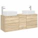 vidaXL Badkamerkastenset 3 st Sonoma Eiken 49,5 x 41 x 63 cm