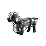 SONDEY Paris Regenjas voor honden, transparant, 50 cm, zwart