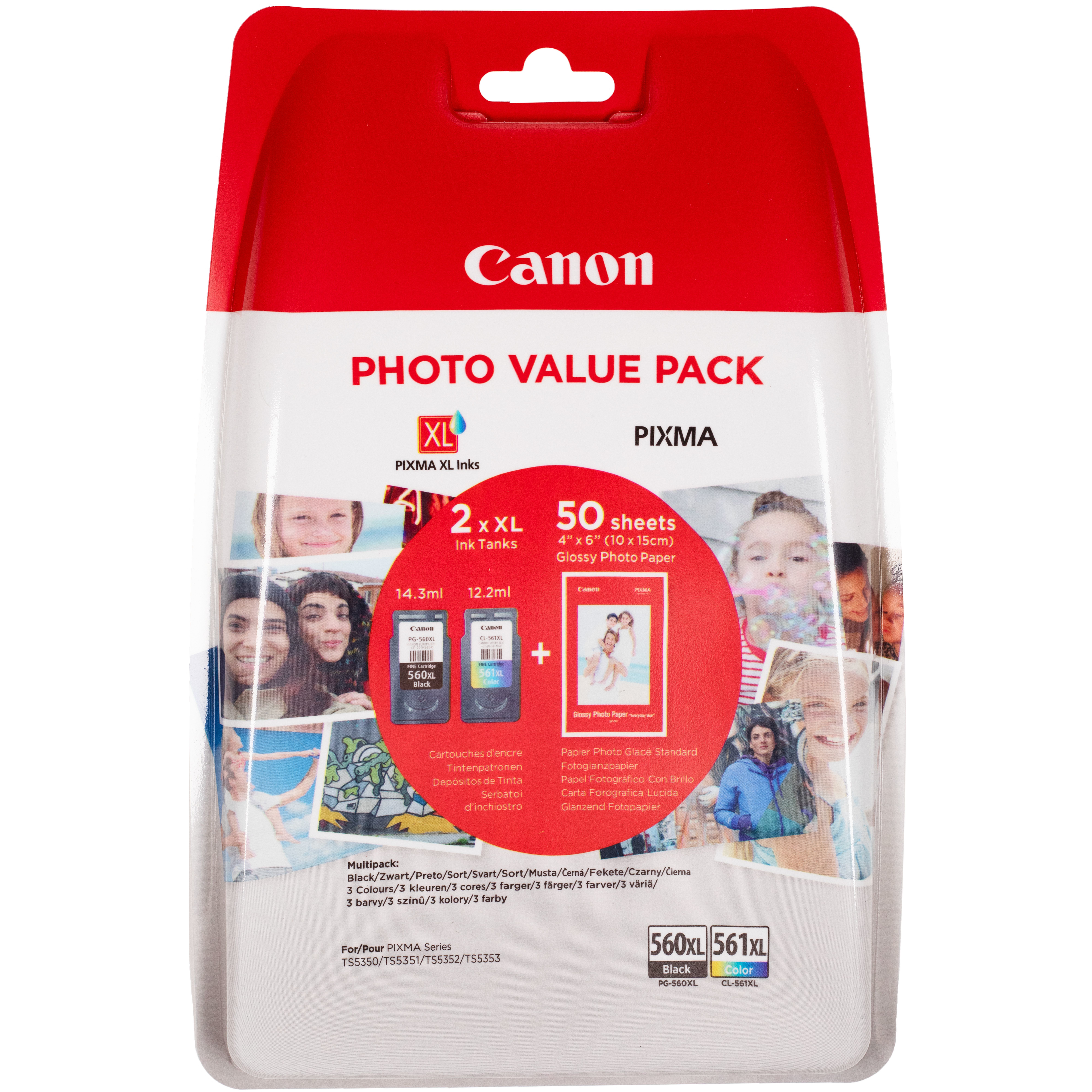 Canon PG-560XL/CL561XL - Inktcartridge Multipack - Zwart/Kleur - XL - 700 pagina's - Origineel
