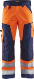 Blåkläder Werkbroek High Vis zonder spijkerzakken 1566-1811 - High Vis Oranje/Marineblauw - D112