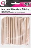 DID IJslolly stokjes - 100x - naturel - 11 cm - hout