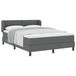 vidaXL Boxspring bed met hoofdeinde Donkergrijs 160 x 200 cm Stof