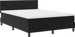 vidaXL LED Box Spring Bed with Headboard Black 140 x 190 cm Velvet