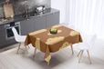Bonamaison Tafelkleed, Anti-Mold, Sneldrogend, Waterdicht, 100% Polyester Tafellaken, Bruine tinten, 140 x 140 Cm - Ontworpen en Vervaardigd in Turkije