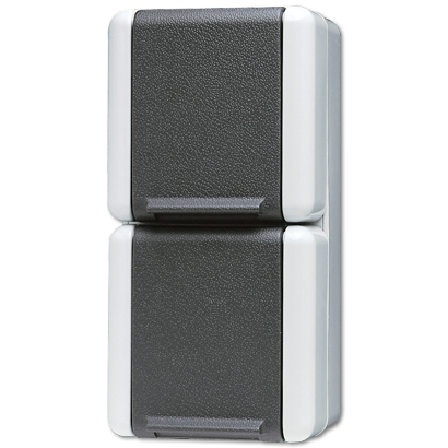 Jung 822 W Wandcontactdozen zwart, wit