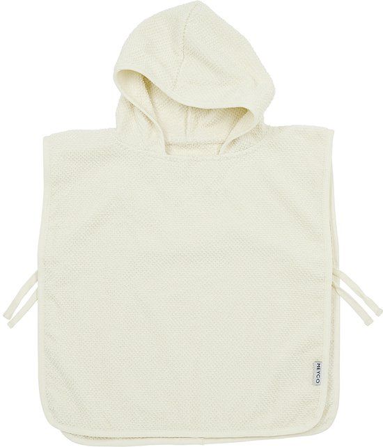 Meyco Baby Popcorn badponcho - natural - 1-3 jaar
