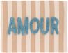 Tendance Tapis de bain en coton touffeté avec inscription 'Amour', 45 x 60 cm, cappuccino et beige