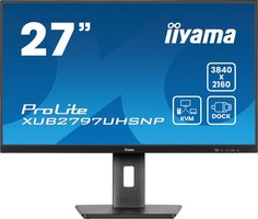 iiyama ProLite XUB2797UHSNP-B1 27 inch 4K IPS Monitor | USB-C Dock | KVM Switch