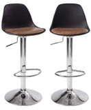 Ensemble vintage de 2 tabourets de bar à effet antique, hauteur réglable