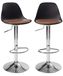 Ensemble vintage de 2 tabourets de bar à effet antique, hauteur réglable