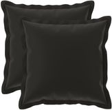 vidaXL - Kussensloop - 2 stuks - HOUTEN - Zwart - 35 x 35 cm - Polyester