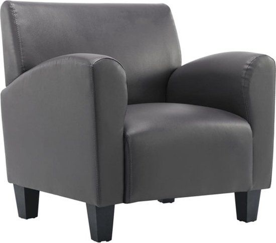 vidaXL Fauteuil kunstleer grijs