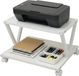 Merkloos Relaxdays Printerstandaard - Wit - 44x28x28 cm