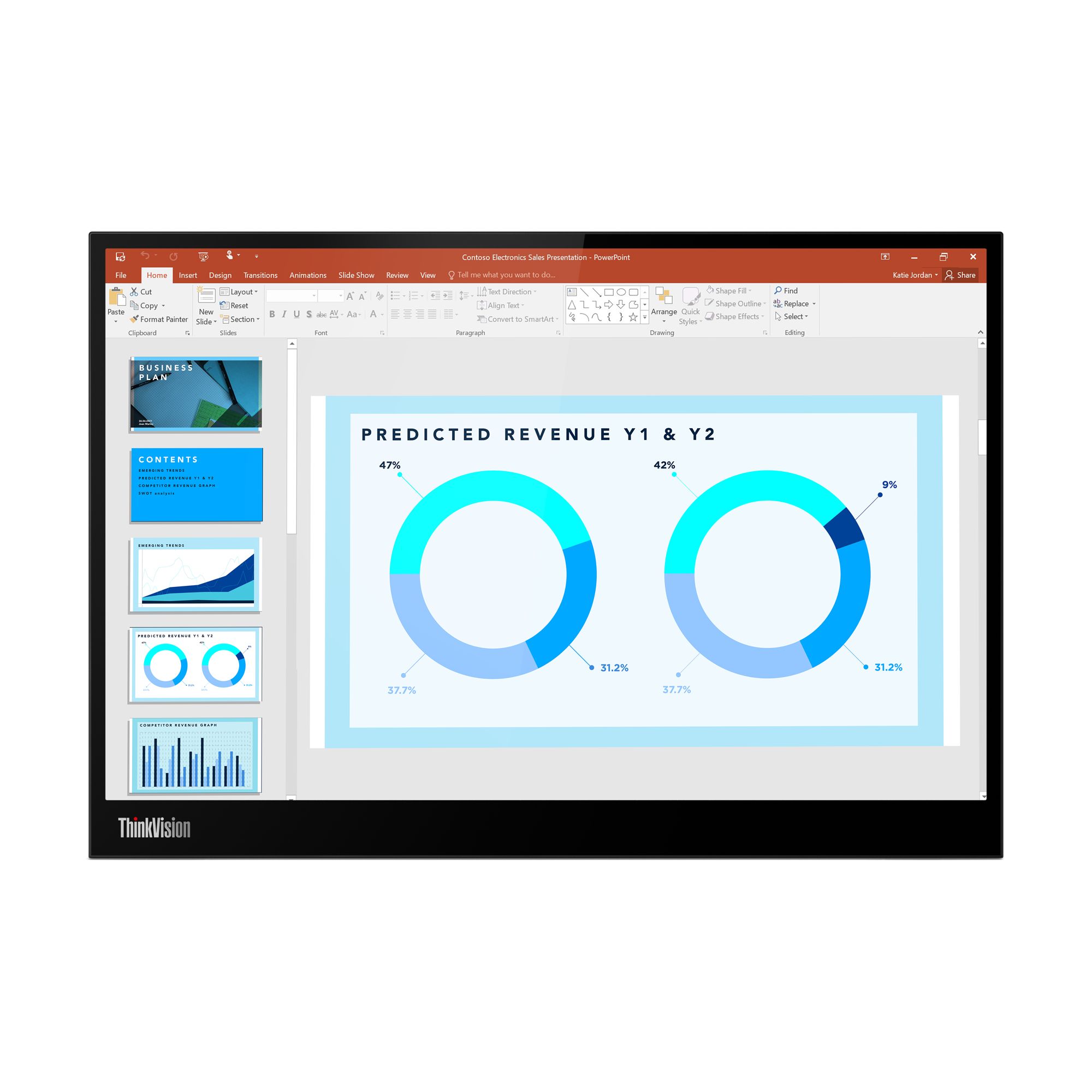 Lenovo ThinkVision M14d - 14" 2.2K LED Monitor - Black