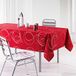 Douceur d'Intérieur, Tafelkleed, rechthoekig, 150 x 300 cm, bully, rood, polyester, bedrukt met metallic