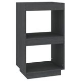 vidaXL Boekenkast 40x35x71 cm massief grenenhout grijs