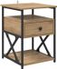 vidaXL Table de chevet Artisan Chêne 40 x 42 x 55 cm Bois transformé