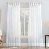 No. 918 Sheer Voile Tab Top Gordijnpaneel, Wit, 59" x 84"