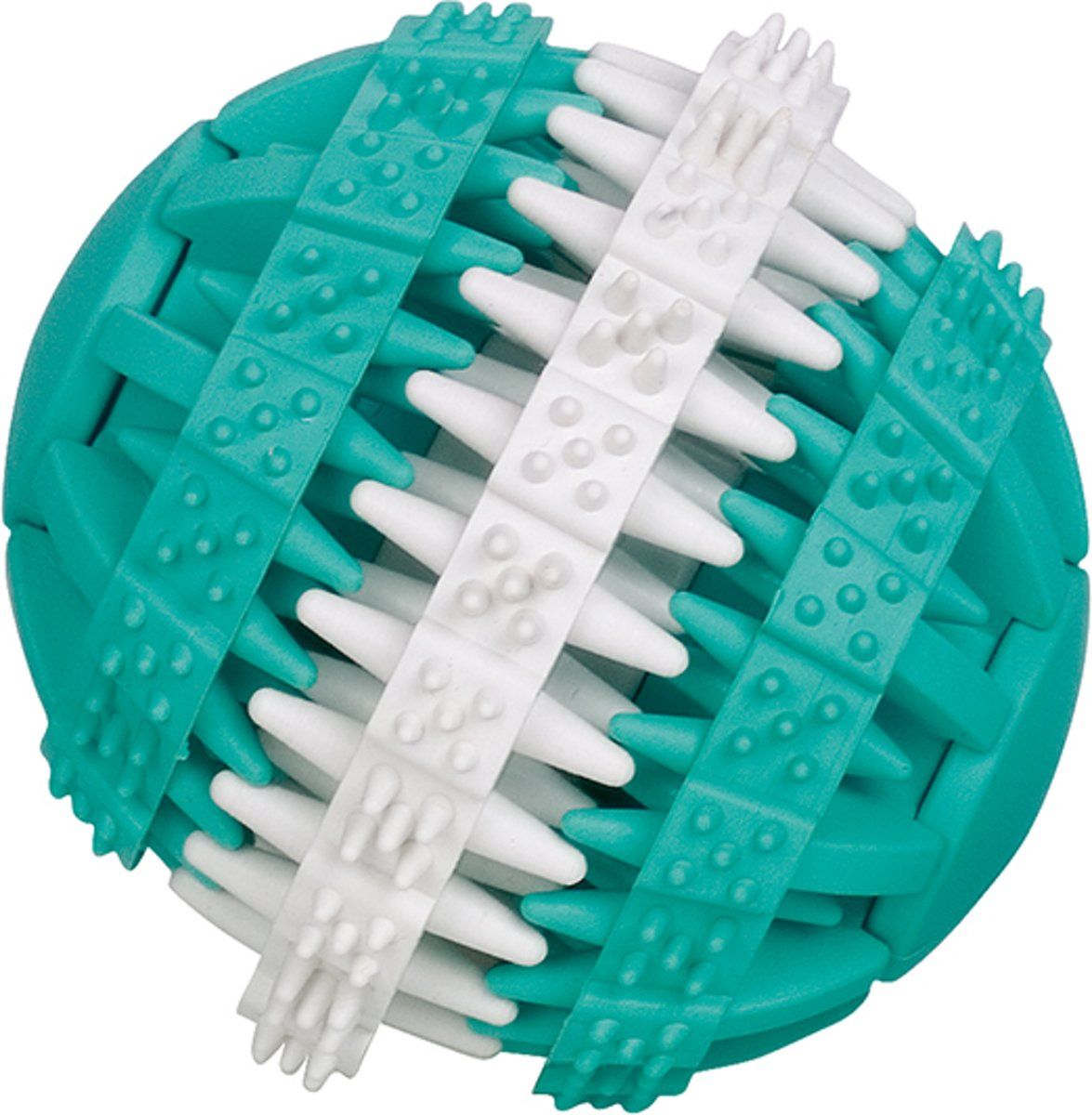 Nobby Dental Fun Ball - Groen/wit - 7 cm