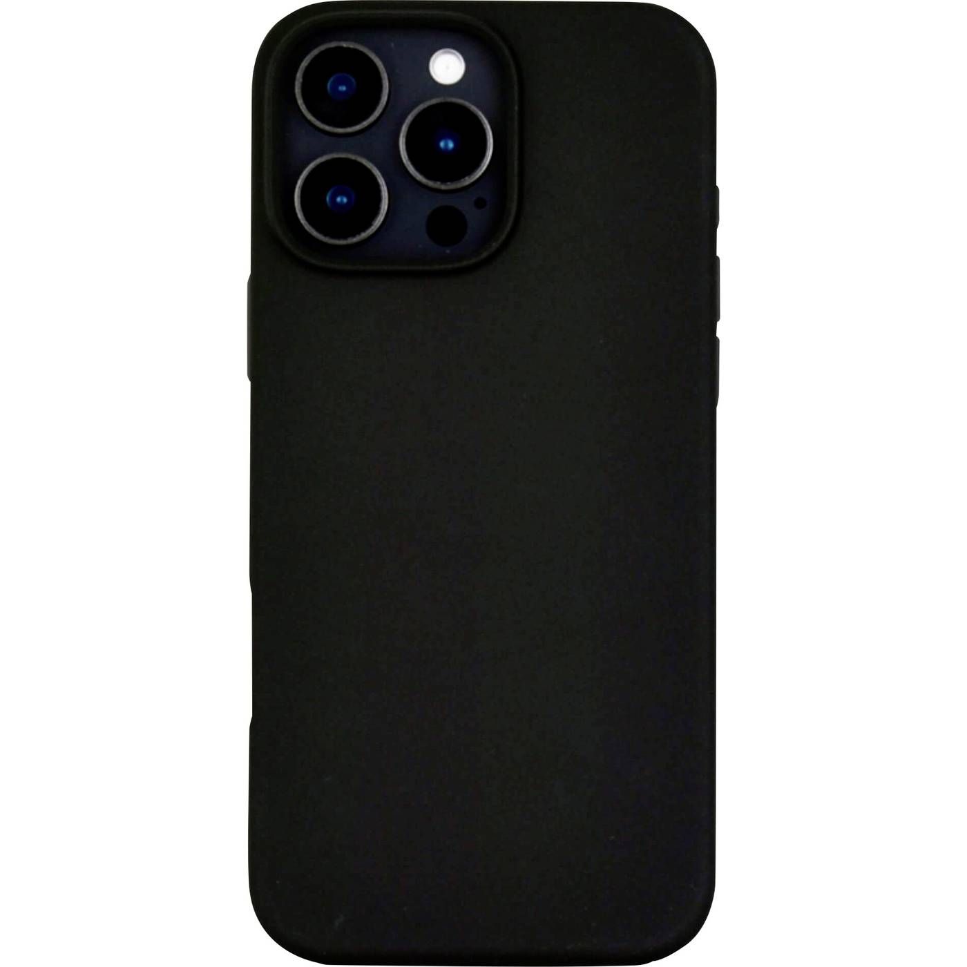 JT Berlin Steglitz Siliconenhoesje compatibel met Apple iPhone 16 Pro Max Case (Wireless Charging/magnetisch opladen compatibel, microvezel voering) zwart