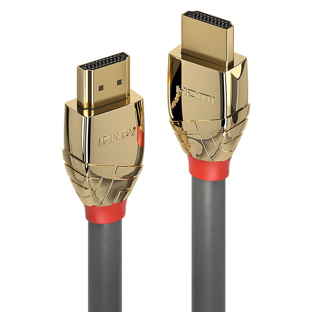 Lindy 37864 HDMI Cable - 5m - Gold/Grey