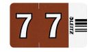 Leitz Orgacolor etiket Afgeronde rechthoek Bruin 30 x 23 mm