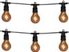 Anna's Collection Lichtsnoer - 2x stuks - 10 bollen lampjes - 10 meter - klassiek warm wit - buiten