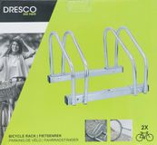 Dresco Porte-vélos 2 vélos fixation au sol et murale Argent