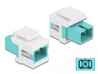 Delock Keystone Module SC Simplex female to SC Simplex female aqua / white