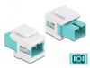 Delock Keystone Module SC Simplex female to SC Simplex female aqua / white
