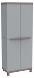 Armoire à 2 portes, 3 étagères, 68x39x170 cm, aspect bois