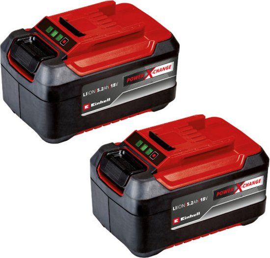 EINHELL 18V Power X-Change batterijen - 5.2Ah - Twinpack (2 stuks)