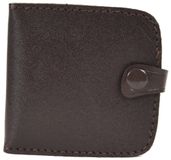 Uni Portefeuille en cuir véritable - Marron foncé Casual