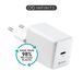 eSTUFF ES637046 Chargeur de smartphone Blanc Charge rapide AC 45W Power Delivery 3.0 GaN