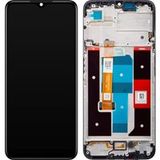 Realme Touchscreen scherm Realme Narzo 50A Prime / C35, met frame, zwart, Service Pack 4130056