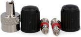 FISCHER MTS MarkenTechnikService Fietsventielset auto, 5-delig, Zilver/Zwart