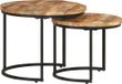 Maison Exclusive - Set de 2 tables d'appoint, bois de manguier non traité