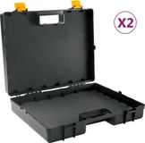 vidaXL Machinekoffers 2 stuks universeel met schuimrubber polypropeen