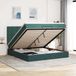 Maison Exclusive - Cadre de lit ottoman avec matelas vert foncé 200x200 cm velours
