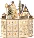 HOMCOM Calendrier de l'Avent en contreplaqué 25L x 20P x 29H cm Bois naturel